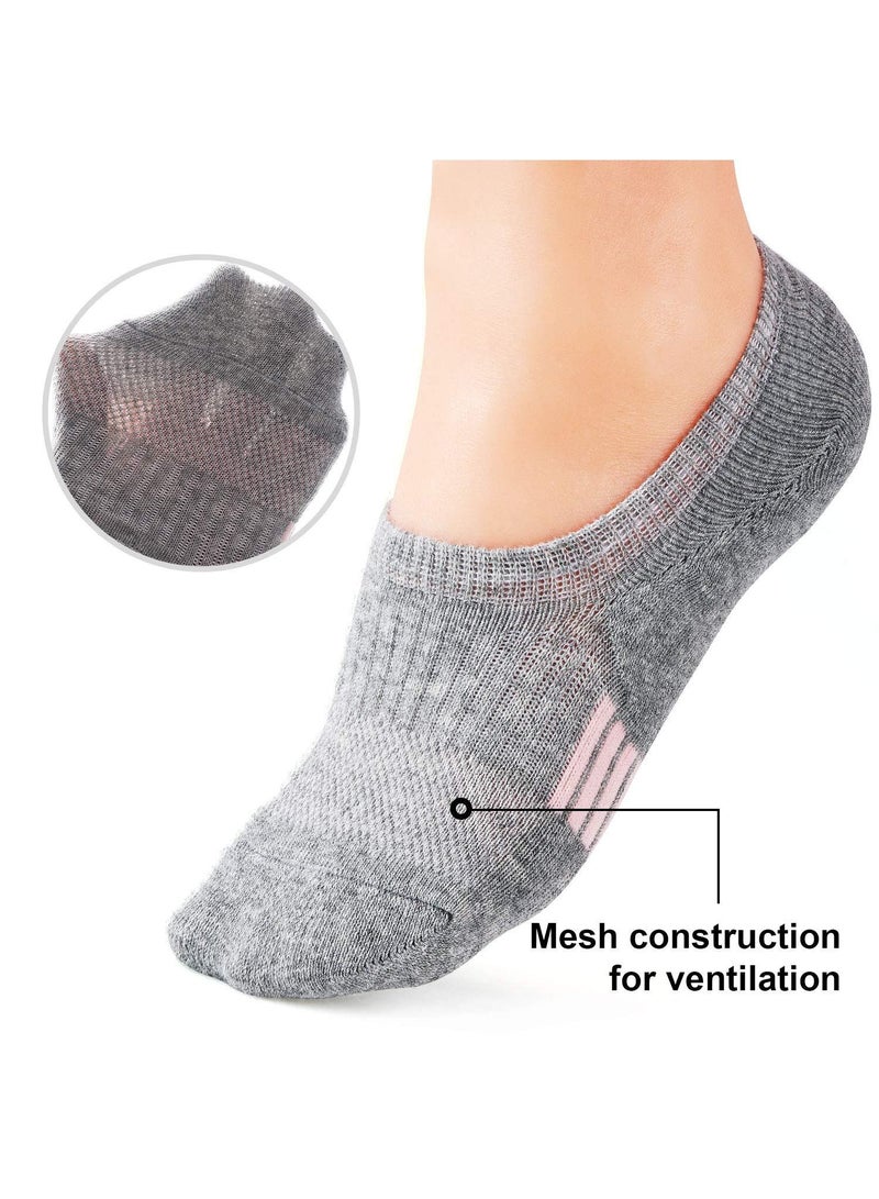 Sweet seven جوارب نسائية غير مرئية - جوارب كاحل مبطنة للجري (5 أزواج) - Image 2
