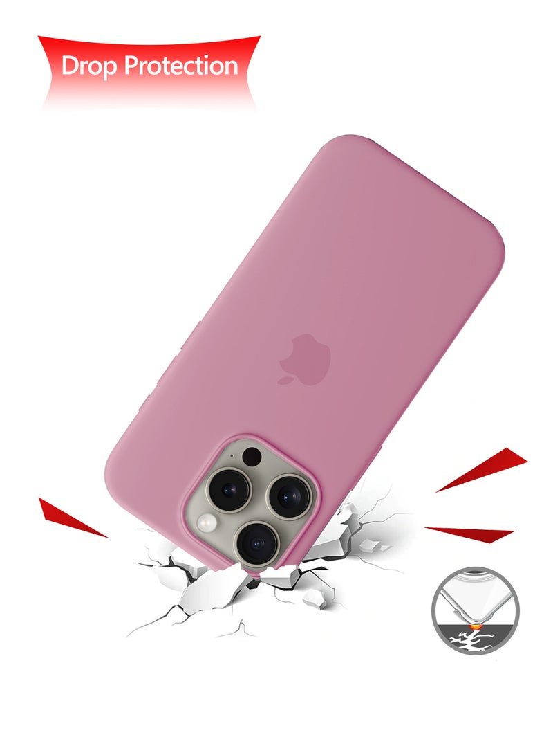 Wtech Soft Liquid Silicone Case Cover For Apple iPhone 15 Pro 2023 Light Pink - Image 5