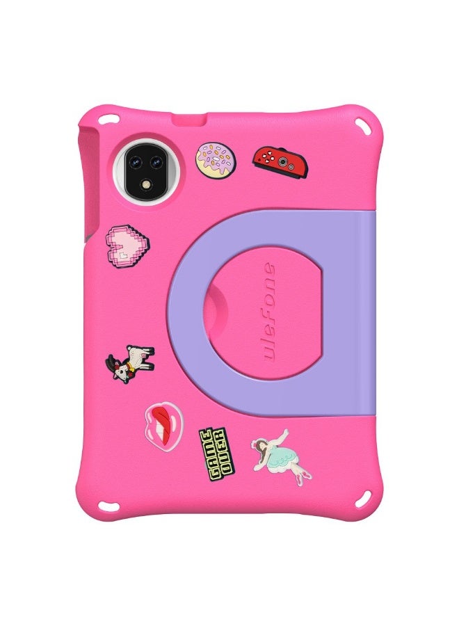 أوليفون Tab A9 Pro Kids Dual Sim|4Gb Ram 128Gb Rom|8.68" Hd+ Display|5040Mah Battary| Dual Speakers|Android 15-Pink - Image 2