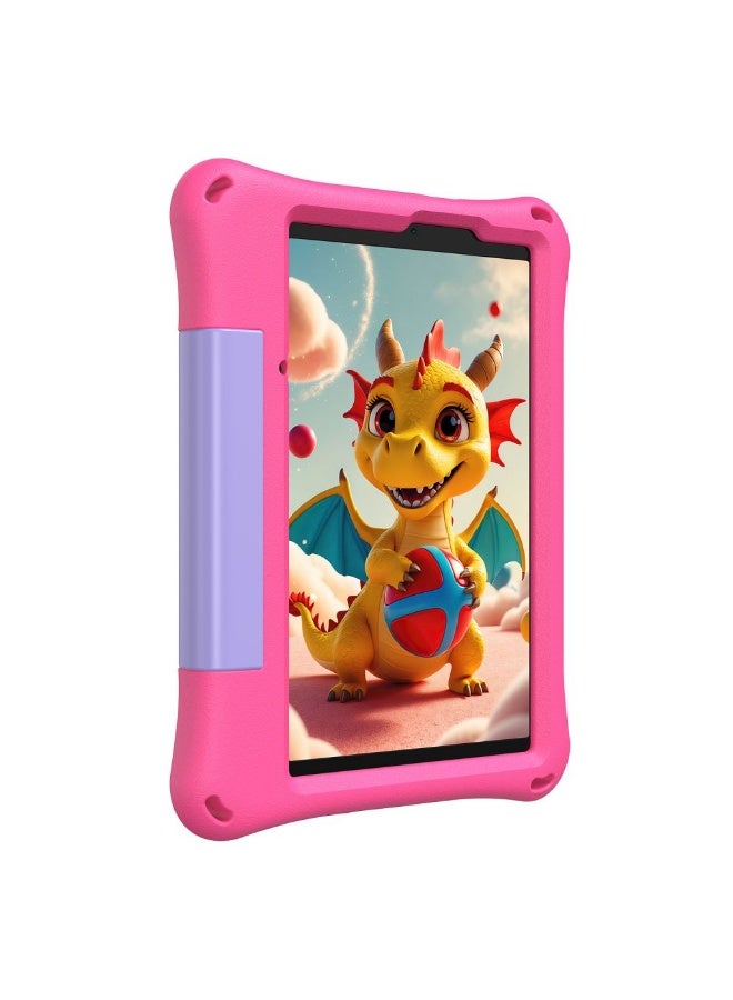 أوليفون Tab A9 Pro Kids Dual Sim|4Gb Ram 128Gb Rom|8.68" Hd+ Display|5040Mah Battary| Dual Speakers|Android 15-Pink - Image 4