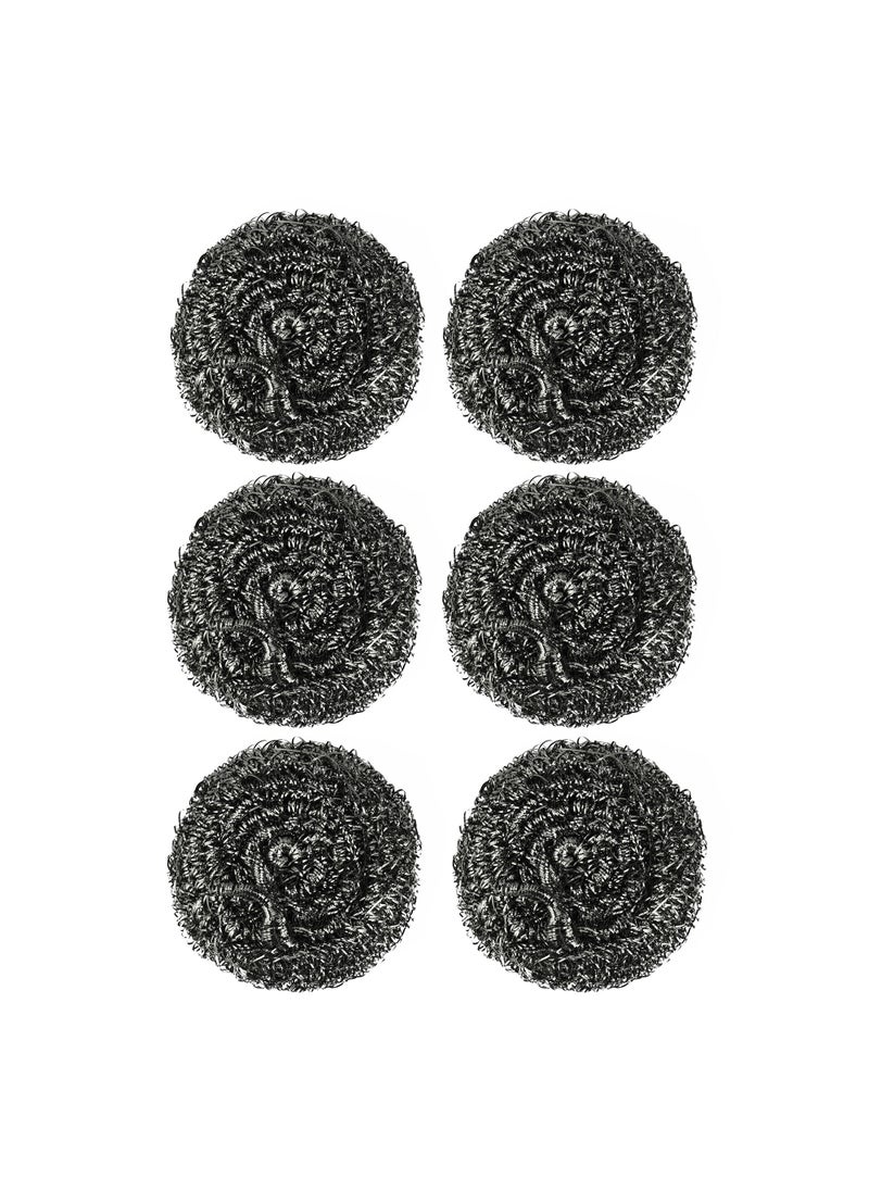 Royalbright Pack of 6 Heavy Duty Stainless Steel Scourer- RF11089, Non-Rusting Wire Scrubbers for Tough Stain Removal, Round Scrubbers, Silver - pzsku/ZBFA74A1213EA26F5E162Z/45/_/1680101062/9a48c883-ddbf-406c-897d-20568db5316b