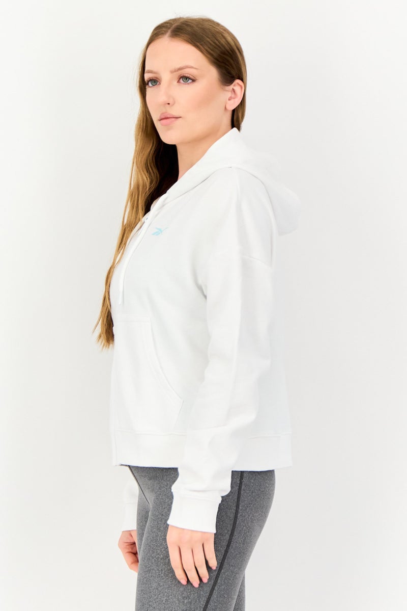 Reebok Women Sportswear Fit Long Sleeve Outdoor Hoodie, White - Image 3