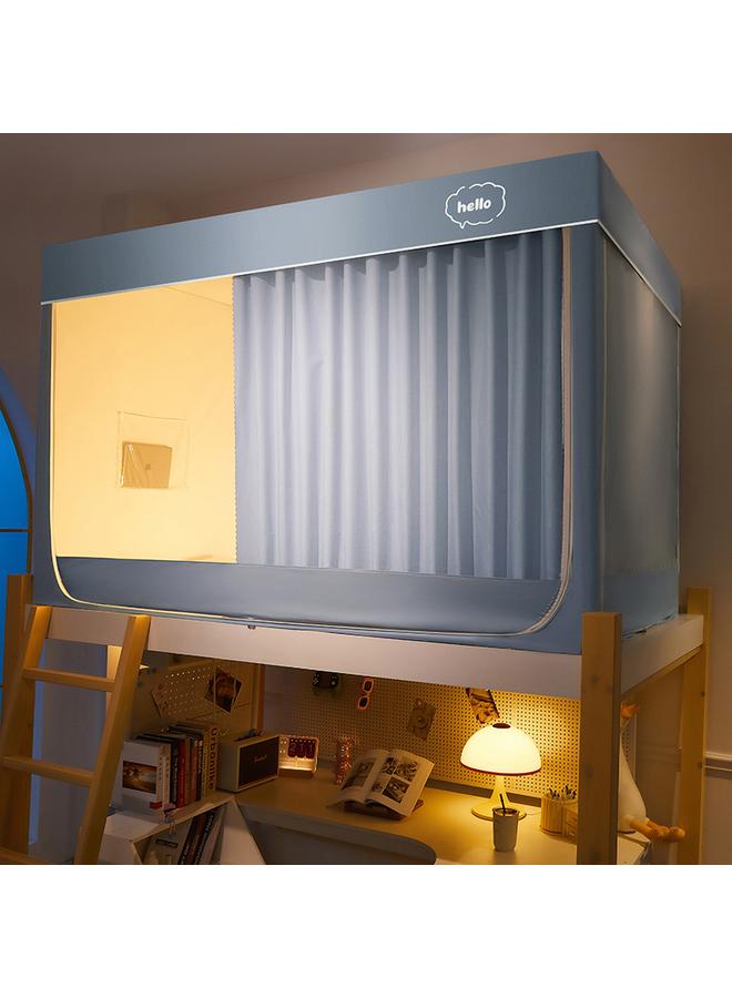 Bluejw Strong Shading Bed Curtain Student Dormitory Room Color Mosquito Net Integrated 2 M Long Upper And Lower Bunk Universal 90x 200 Uncoated - Image 1