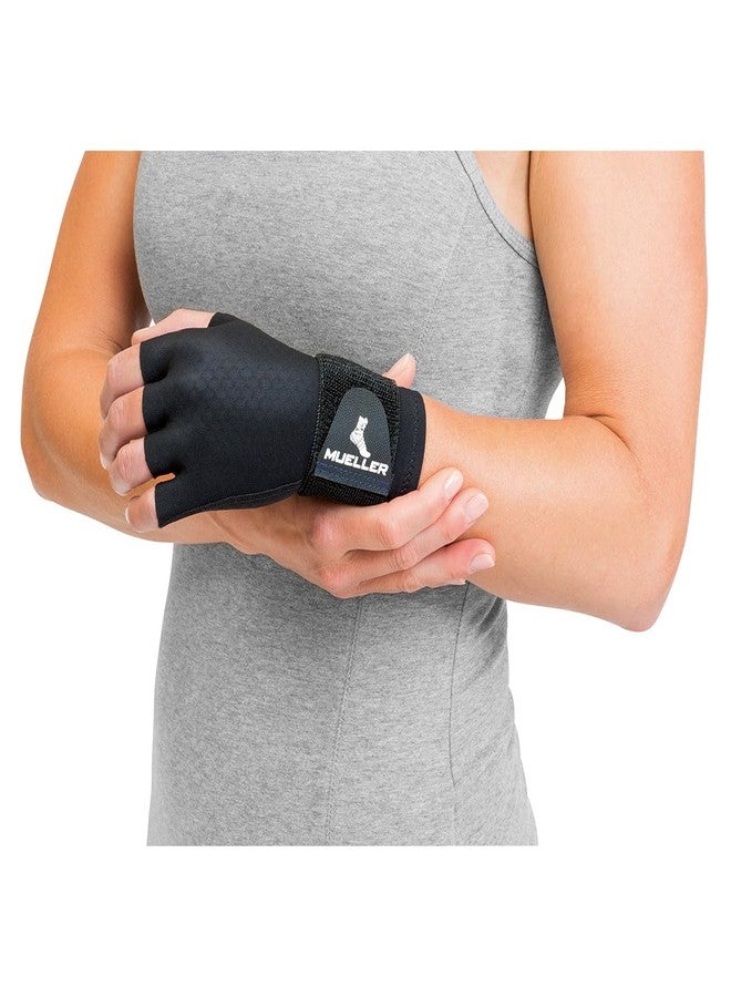Mueller Sports Medicine Compression Glove for Men and Women, Hand & Wrist Pain Relief Support, Ideal for Carpal Tunnel, Arthritis, Fits Right or Left, Black, One Size - Image 2