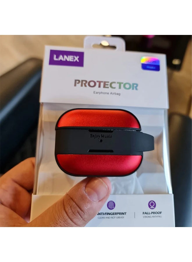 LANEX LB220 TWS Protective Case, Shockproof and Scratch-Resistant Silicone Cover for Wireless Earbuds, Lightweight Anti-Slip Design with Precise Cutouts, Full Protection with Keychain Clip – Black - Image 3