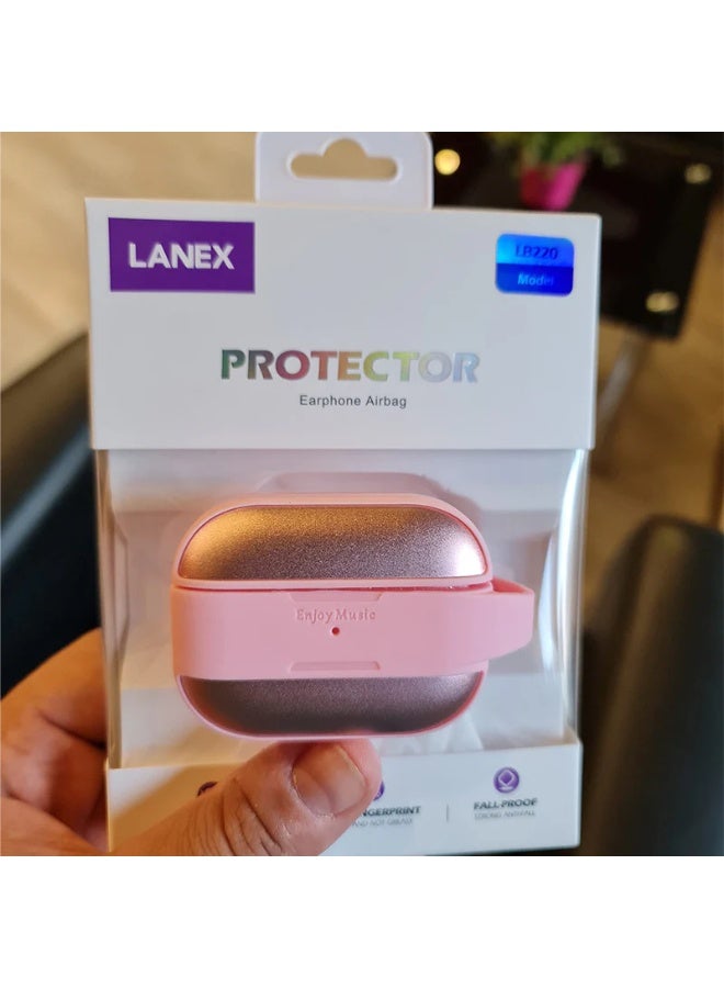 LANEX LB220 TWS Protective Case, Shockproof and Scratch-Resistant Silicone Cover for Wireless Earbuds, Lightweight Anti-Slip Design with Precise Cutouts, Full Protection with Keychain Clip – Black - Image 2