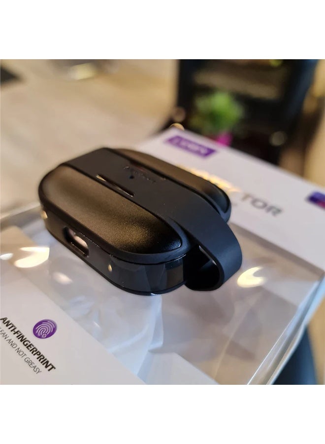 LANEX LB220 TWS Protective Case, Shockproof and Scratch-Resistant Silicone Cover for Wireless Earbuds, Lightweight Anti-Slip Design with Precise Cutouts, Full Protection with Keychain Clip – Black - Image 5