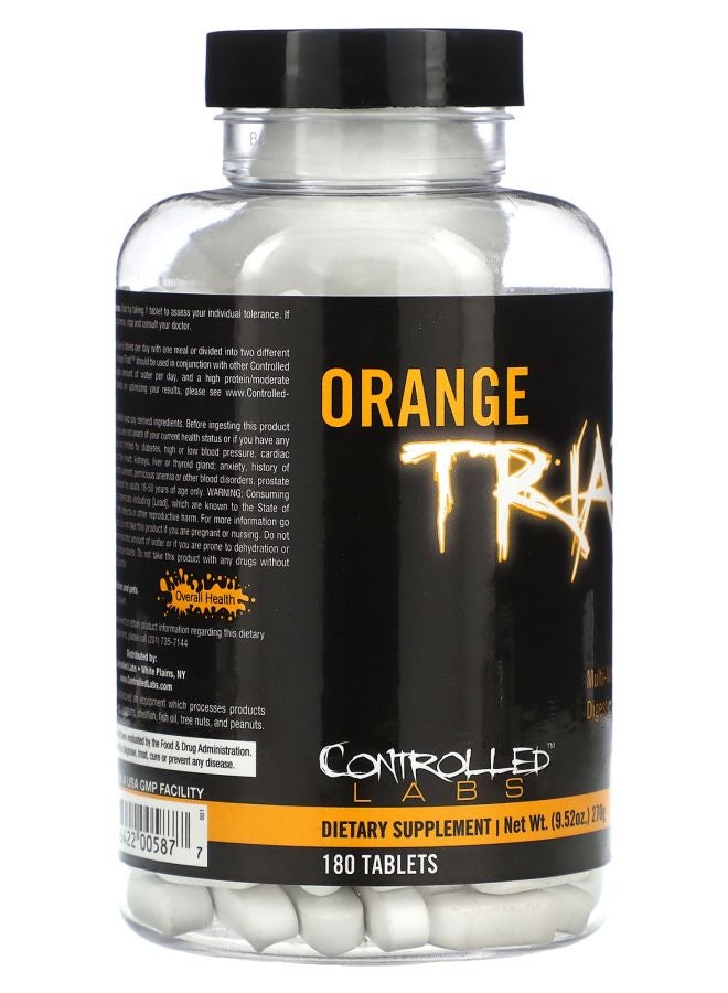 controlled labs Orange Triad Multi-Vitamin Joint Digestion & Immune Formula 180 Tablets - Image 2