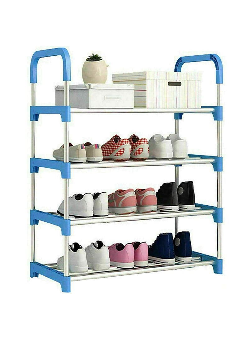 Three Secondz Three Secondz 4 Layers Free Standing Shoe Storage Study Room Office Racks and Shelves of Steel Rack Plastic Shoe Racks for Home Iron Shoe Racks Metal  - Image 3