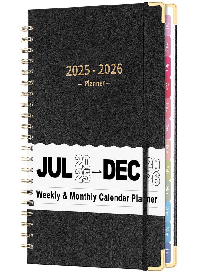Fetinar July 2025 - June 2026 Planner,Academic Planner 2025-2026, Hardcover Weekly & Monthly Agenda Planning Book, 8.5" x 11", Daily Calendar with Tabs, College School Organizer for Student Teacher (Black) - Image 1
