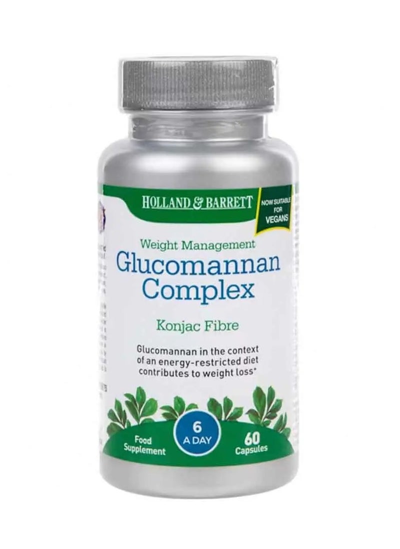 H&B H&B Glucomannan Complex Weight Loss Supplement Capsules With Konjac Fiber, Pack of 60's 