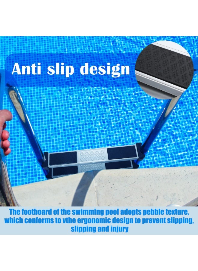 Arabest 3 Set Stainless Steel Pool Ladder Steps Replacement 1.9 Inch Non Slip Swimming Pool Ladder Rung with Bolts Swim Stairs Step Pedal for Above Ground Inground - Image 5
