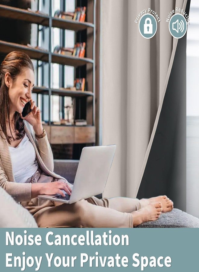 BGment ستائر تعتيم بلون الجمل من بي جي إمنت لغرفة النوم، طول 63 بوصة، طقم من لوحتين، ستائر معزولة حراريًا لحجب الضوء والضوضاء، ستائر لغرفة المعيشة مع جيب للعمود، عرض كل لوحة 52 بوصة، من الكشمير - Image 5