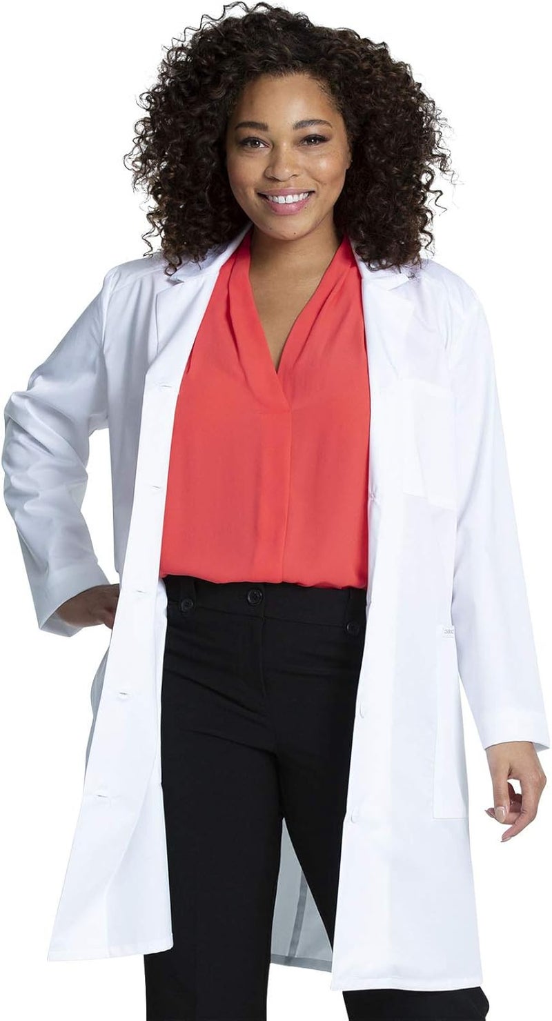 Cherokee Women's Scrub Lab Coat with Button Up Front, 3 Pockets Modern Classic fit and Mechanical Stretch Fabric CK421 - Image 1