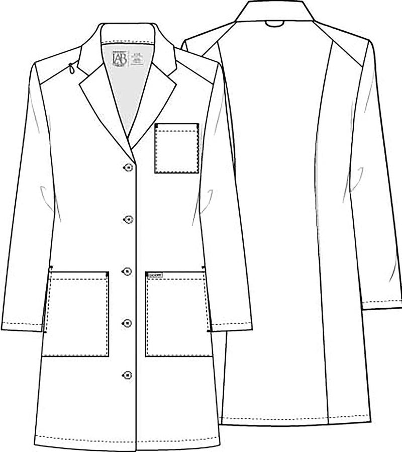 Cherokee Women's Scrub Lab Coat with Button Up Front, 3 Pockets Modern Classic fit and Mechanical Stretch Fabric CK421 - Image 3