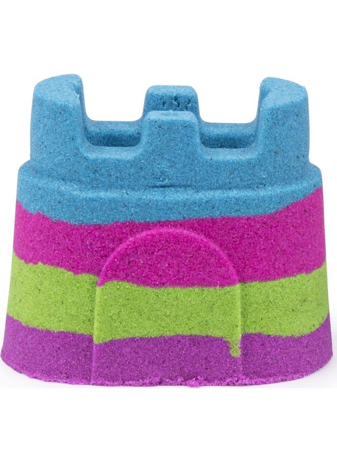 Kinetic Sand - Kinetic Sand 6054549 Rainbow Castle Container, Mixed Colours - Image 1