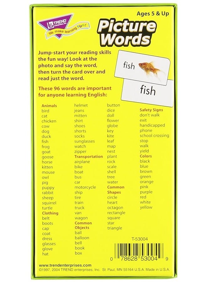 Trend Enterprises: Picture Words Skill Drill Flash Cards, Content-Rich Self-Checking Cards to Practice and Master, Great for Skill Building, 96 Cards Included, Ages 5 and Up - Image 4
