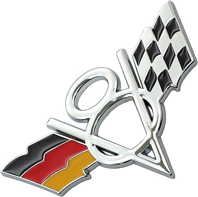 OAN 3D Metal V8 Engine Displacement Logo Racing Decoration Luggage Trunk Tailgate Bumper Badge Sticker Decoration Accessories (V8 Germany) - Image 3