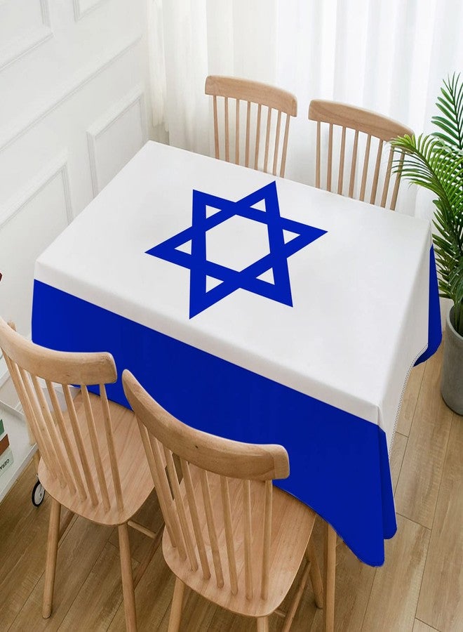 Hafangry Israel Flag Tablecloth Israel Independence Day Decoration Jewish Festival Kitchen Dining Room Home Decor-60×84inch - Image 2