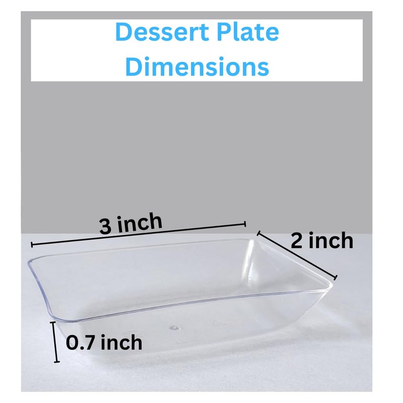 Alpha Basics Transparent Plastic Dessert Plate Bowls (Pack of 20) - Image 3