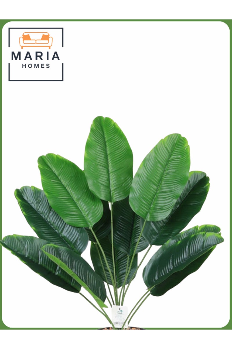 ماريا نبات الموز الاصطناعي 70 سم – نبات داخلي مزخرف مع وعاء ذهبي - Image 2