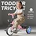 Umatoll Tricycle for Toddlers 25 Year Old Ajustable Toddler Bike Outdoor Toys Birthday Gift for Girl Age 24 Trike with Light up Wheels - Image 4