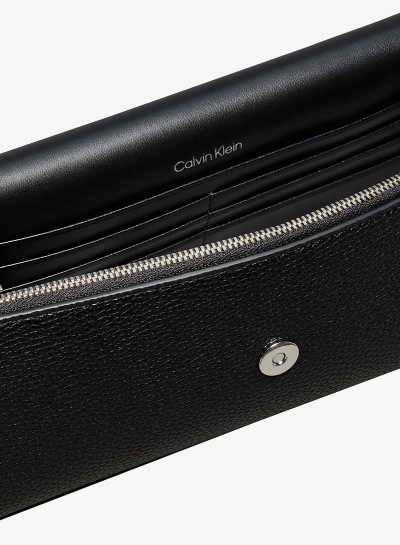 Calvin Klein  Emblem Pebble Grain Chain Strap Clutch for Women | Best Price UAE