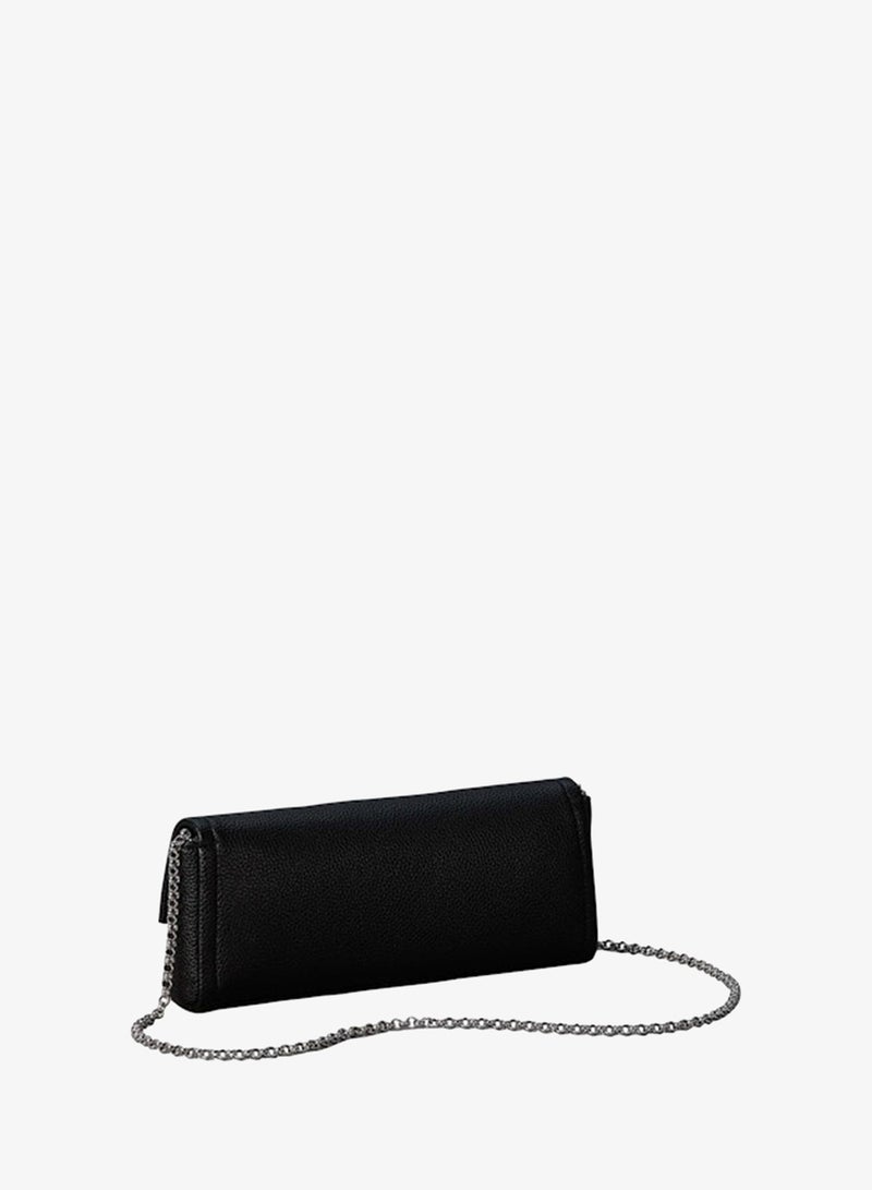 CALVIN KLEIN Emblem Pebble Grain Chain Strap Clutch - Image 3