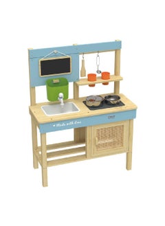 Classic World Classic World Outdoor Wooden Play Kitchen – Kids Pretend Cooking Set for Garden & Backyard, Weather-Resistant, Imaginative Role Play Toy  - Image 3