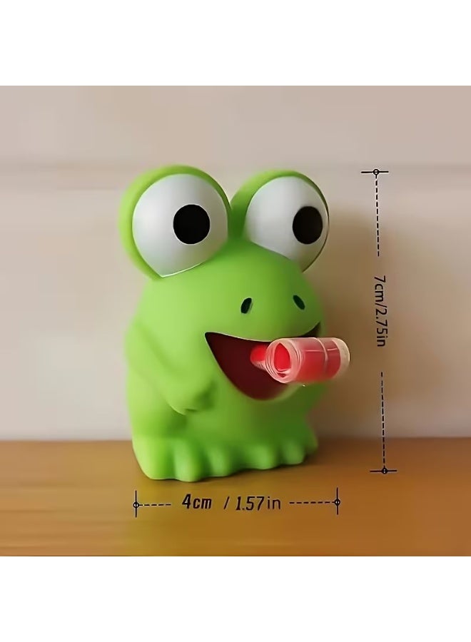 Goolsky Fun Frog & Dinosaur Pop-Up Tongue Relaxer Toy - Safe Rubber, Interactive Party Game, Green Cartoon Design with Red Tongue, Perfect Gift for Youngsters - Image 4
