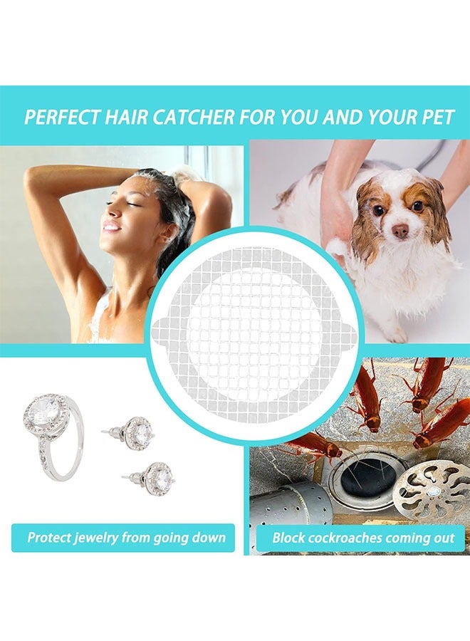 Ant 30-Piece Disposable Shower Drain Hair Catcher Stickers, Hair Catchers Anti-clogging Filter Mesh Stickers for Shower Bathtub Sink Kitchen - Image 4