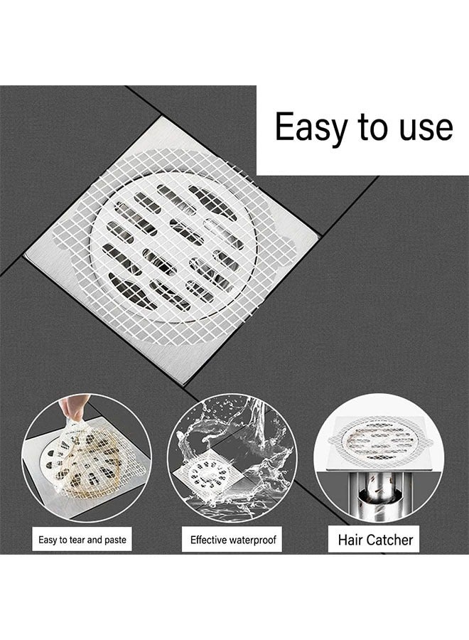 Ant 30-Piece Disposable Shower Drain Hair Catcher Stickers, Hair Catchers Anti-clogging Filter Mesh Stickers for Shower Bathtub Sink Kitchen - Image 3