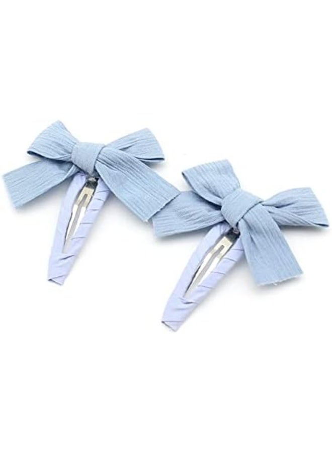 Hot&Sattion Hot & Sattion 8 Packs Baby Girl Nylon Hair Clips Hair Bows Non-slip Butterfly Clips Barrettes for Girls Baby Kids Children Toddlers Hair Accessories - Image 3