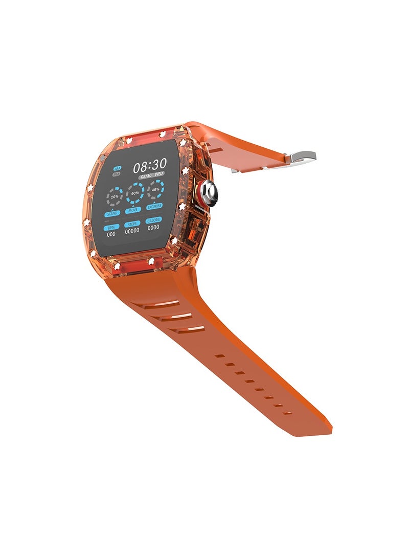 Goaltage SW01 Lucid Smart Watch with Water Resistant, NFC Payment, and Sleep, Heart Rate, Pressure, and Oxygen Monitoring - Orange - Image 5