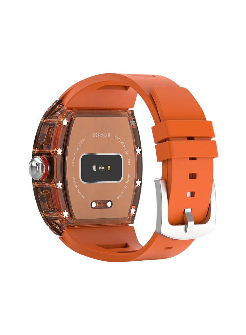 Goaltage SW01 Lucid Smart Watch with Water Resistant, NFC Payment, and Sleep, Heart Rate, Pressure, and Oxygen Monitoring - Orange - Image 3