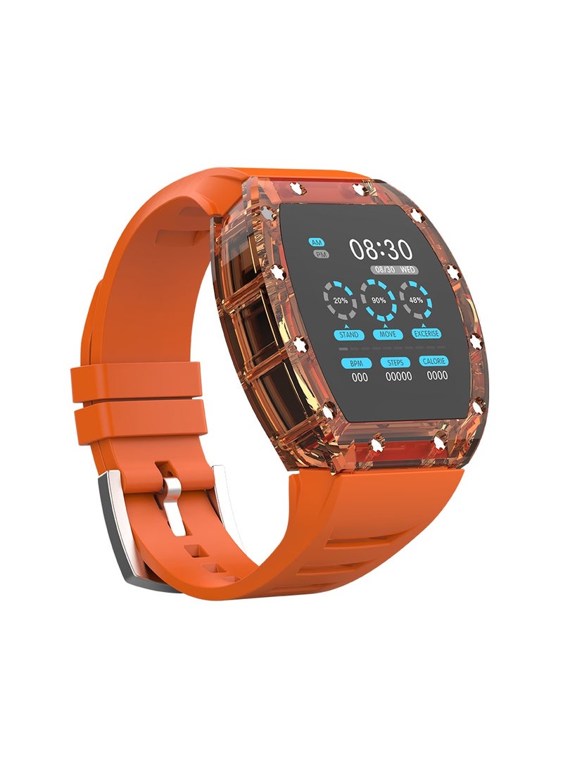 Goaltage SW01 Lucid Smart Watch with Water Resistant, NFC Payment, and Sleep, Heart Rate, Pressure, and Oxygen Monitoring - Orange - Image 4