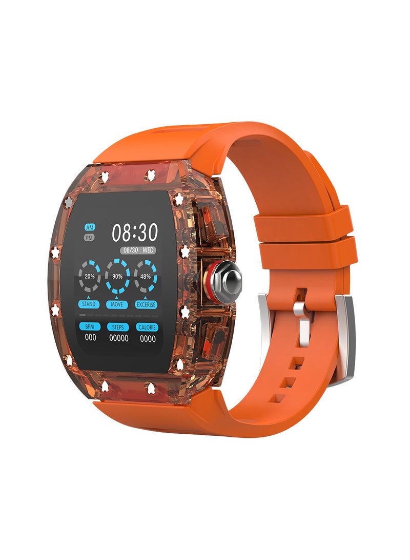 Goaltage SW01 Lucid Smart Watch with Water Resistant, NFC Payment, and Sleep, Heart Rate, Pressure, and Oxygen Monitoring - Orange - Image 2