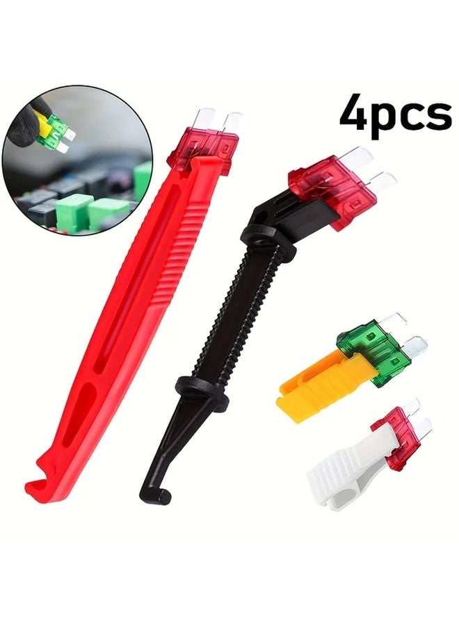 4pcs Mini Fuse Extractor Set For Car Fuse Repair Replacement Large Medium Small Sizes - Image 2