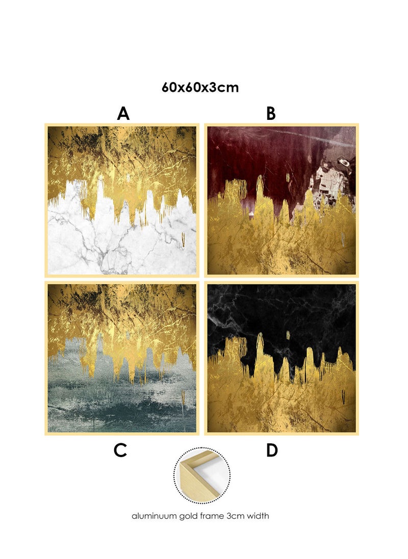 AIWANTO - Abstract Crystal Porcelain  Decorative Wall Painting Set (A B C D) - Image 1
