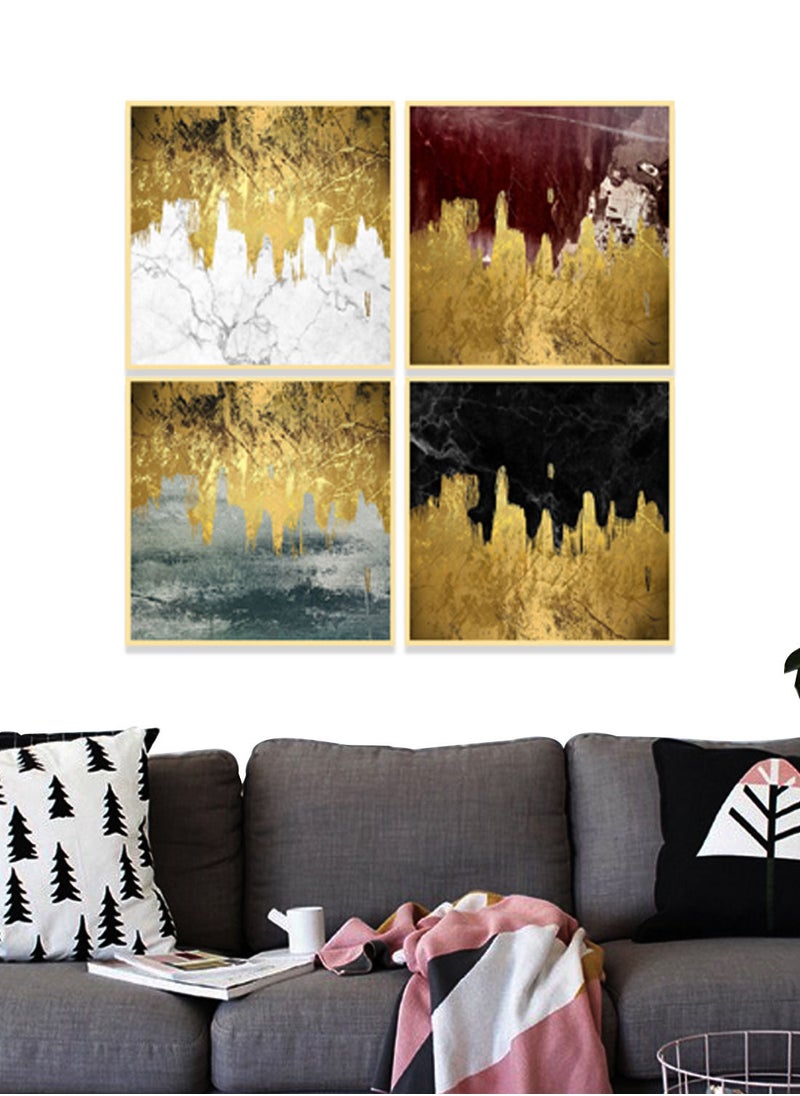 AIWANTO - Abstract Crystal Porcelain  Decorative Wall Painting Set (A B C D) - Image 1