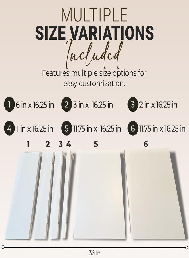 LEAPOAK Wooden Shelf Covers for 16-Inch Deep Wire Racks - Each Set Covers 36 Inches Wide Pantry Interchangeable Shelf Liners for Wire Rack Shelving, Perfect for Pantry Organization (White) - Image 2