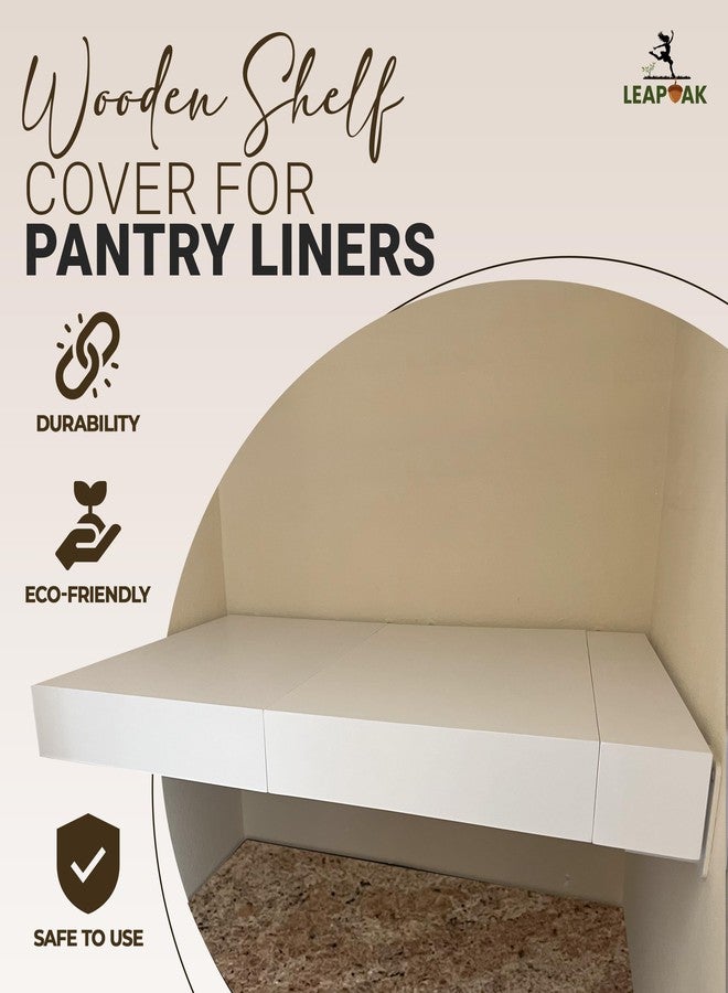 LEAPOAK Wooden Shelf Covers for 16-Inch Deep Wire Racks - Each Set Covers 36 Inches Wide Pantry Interchangeable Shelf Liners for Wire Rack Shelving, Perfect for Pantry Organization (White) - Image 5