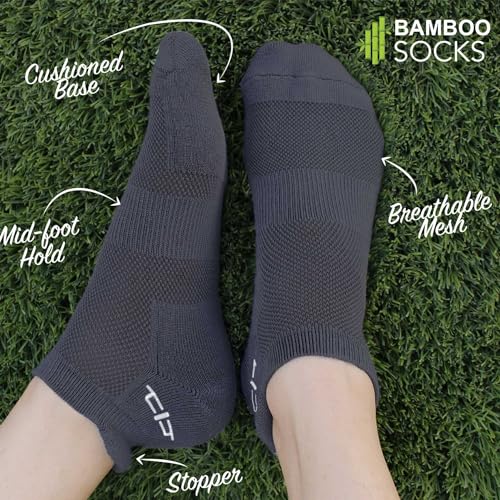 HEELIUM Bamboo Ankle Socks for Men | Odour-Free and Breathable | Padded Base and Anti-bacterial | 3X Softer Than Regular Socks - Image 3