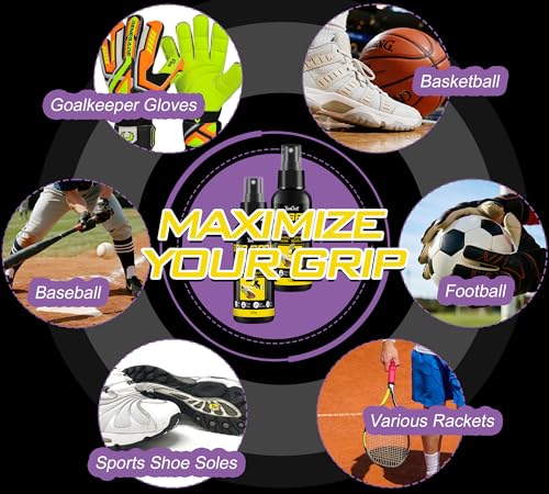 YumCraft Grip Spray, 7oz Basketball Shoe Grip Spray, Anti-Slip Traction Enhancer with Long-Lasting Performance, Grip Power and Balance Control for Basketball Soles, Goalkeeper Gloves, Golf, Various Rackets - Image 5