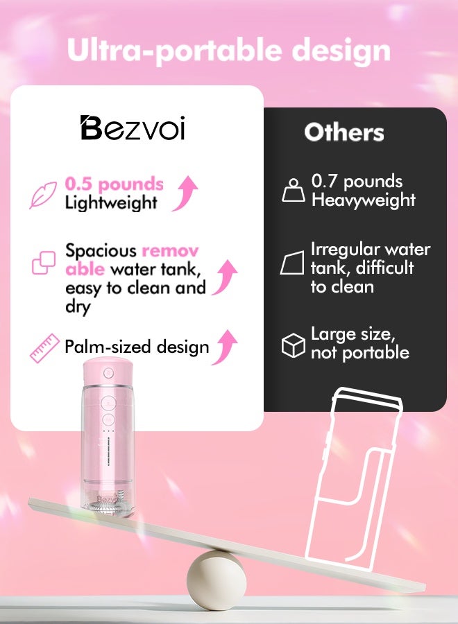 Bezvoi Water Flosser Mini Cordless Portable: 5 Modes Water Dental Floss with Telescopic Water Tank, 6 Tips, IPX7 Waterproof Oral Irrigator for Teeth Cleaning Gums,Orthodontic,Braces Dental Care - Image 3