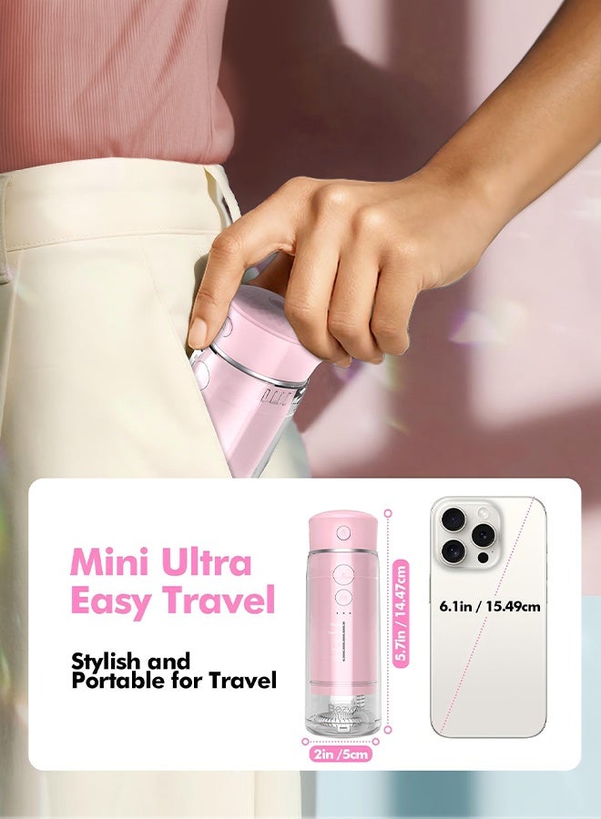 Bezvoi Water Flosser Mini Cordless Portable: 5 Modes Water Dental Floss with Telescopic Water Tank, 6 Tips, IPX7 Waterproof Oral Irrigator for Teeth Cleaning Gums,Orthodontic,Braces Dental Care - Image 2