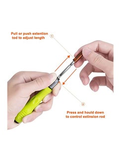 KASTWAVE KASTWAVE Screwdriver Set, 32 in 1 Precision Magnetic Screwdriver Accessory Kit with Adjustable Pole & Anti-Slip Handle, Work Repair Tool for Household Appliances, Crafts & DIY Projects (Green)  - Image 4
