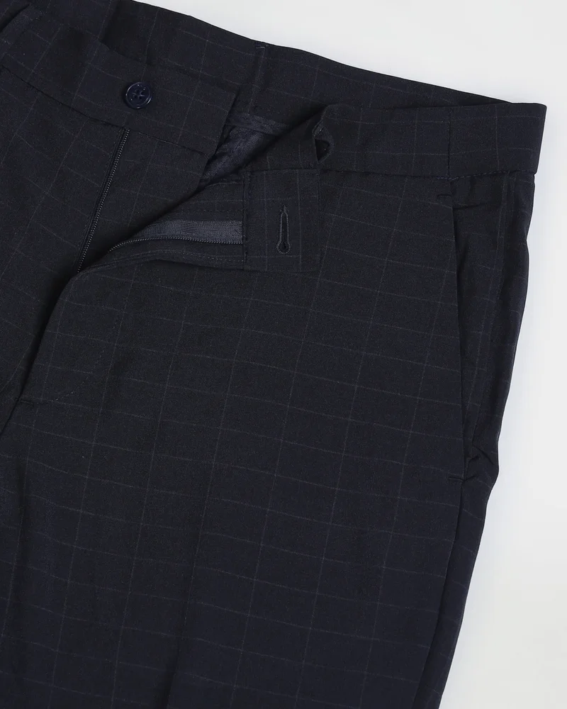 Arrow Dark Blue Jackson Super Slim Fit Formal Trousers for Men | Best Price UAE