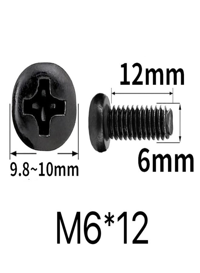 Fetoatar 50 PCS Stainless Steel VESA TV LCD Monitor Mounting Phillips Head Screws M6 x 12mm Black - Image 2