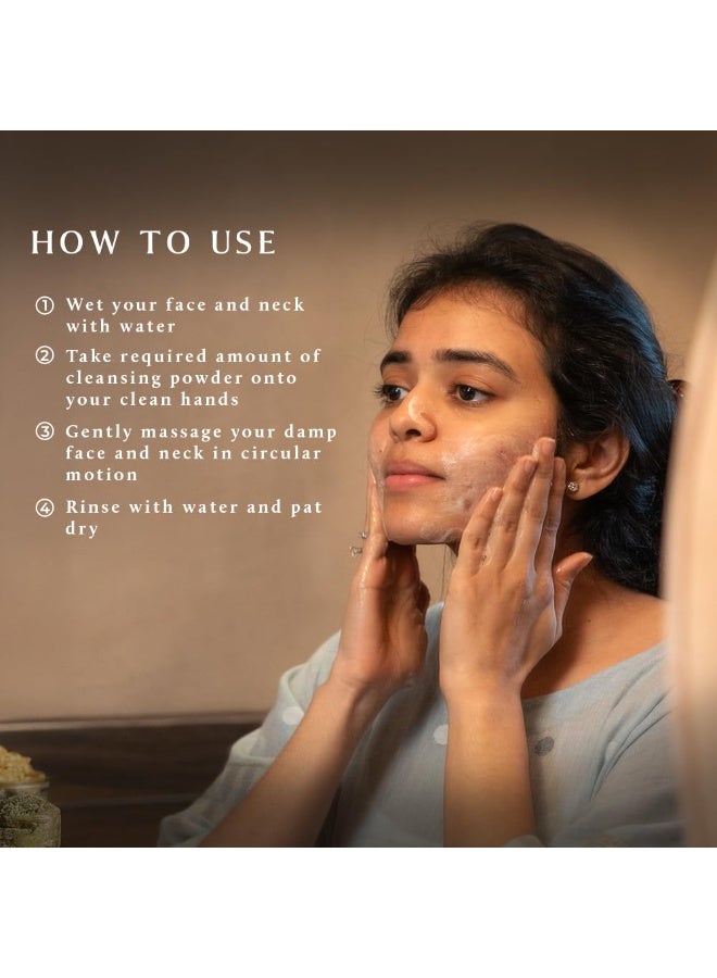 Old School Rituals Hand-Worked Red Sandalwood & Saffron Glow Defining Cleansing Powder (Face Wash Powder) | 60 Grams - Image 4